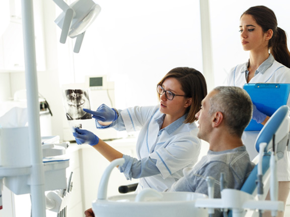 Washington patient consulting about replacing missing teeth 